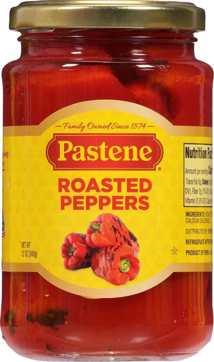 slide 3 of 9, Pastene Roasted Peppers, 12 oz