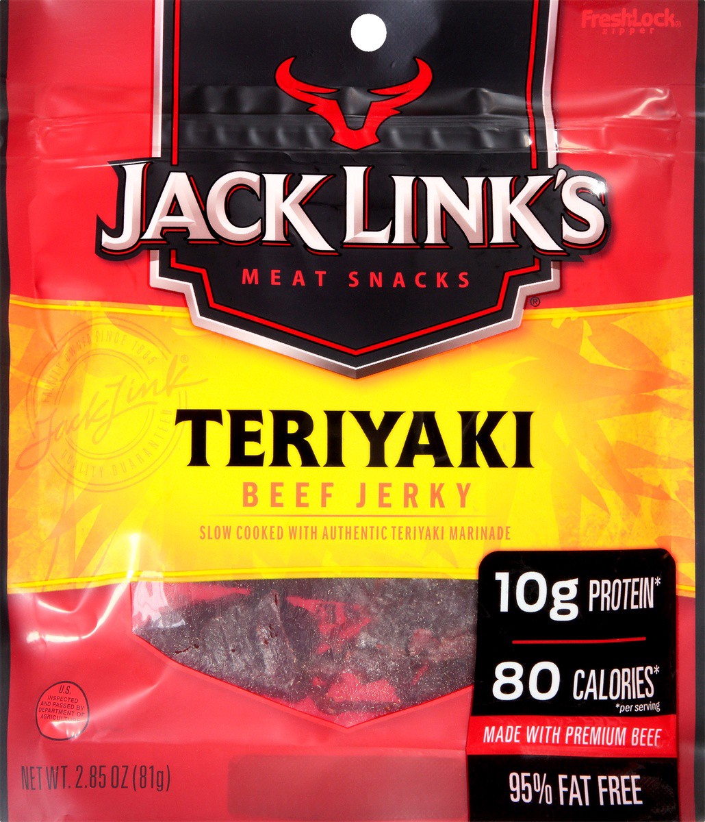 slide 3 of 9, Jack Link's Teriyaki Beef Jerky 2.85 oz, 2.85 oz