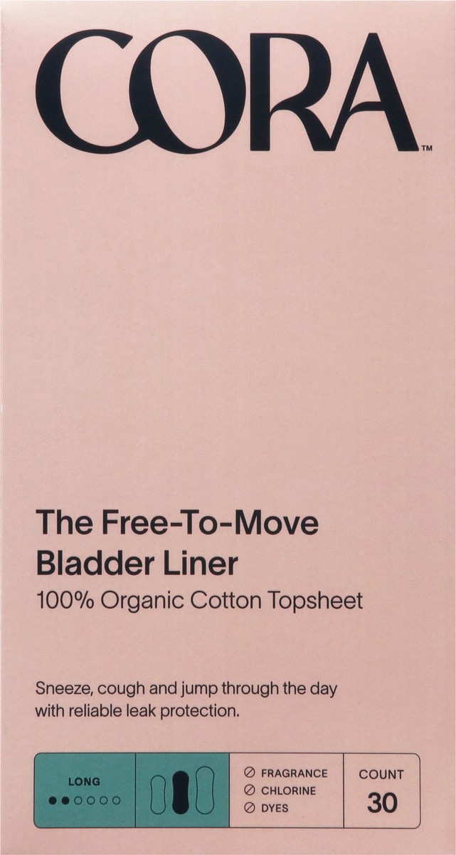 slide 6 of 9, Cora Long The Free-to-Move Bladder Liners 30 ea, 30 ct