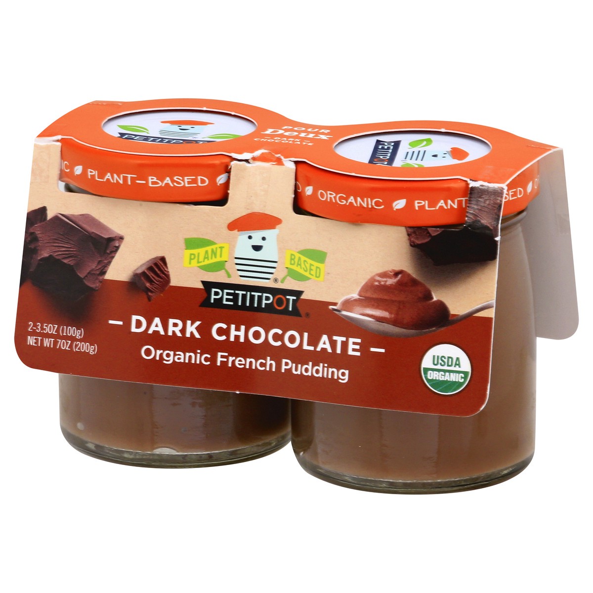 slide 8 of 13, Petit Pot Organic Dark Chocolate French Pudding 2 ea, 1 ct