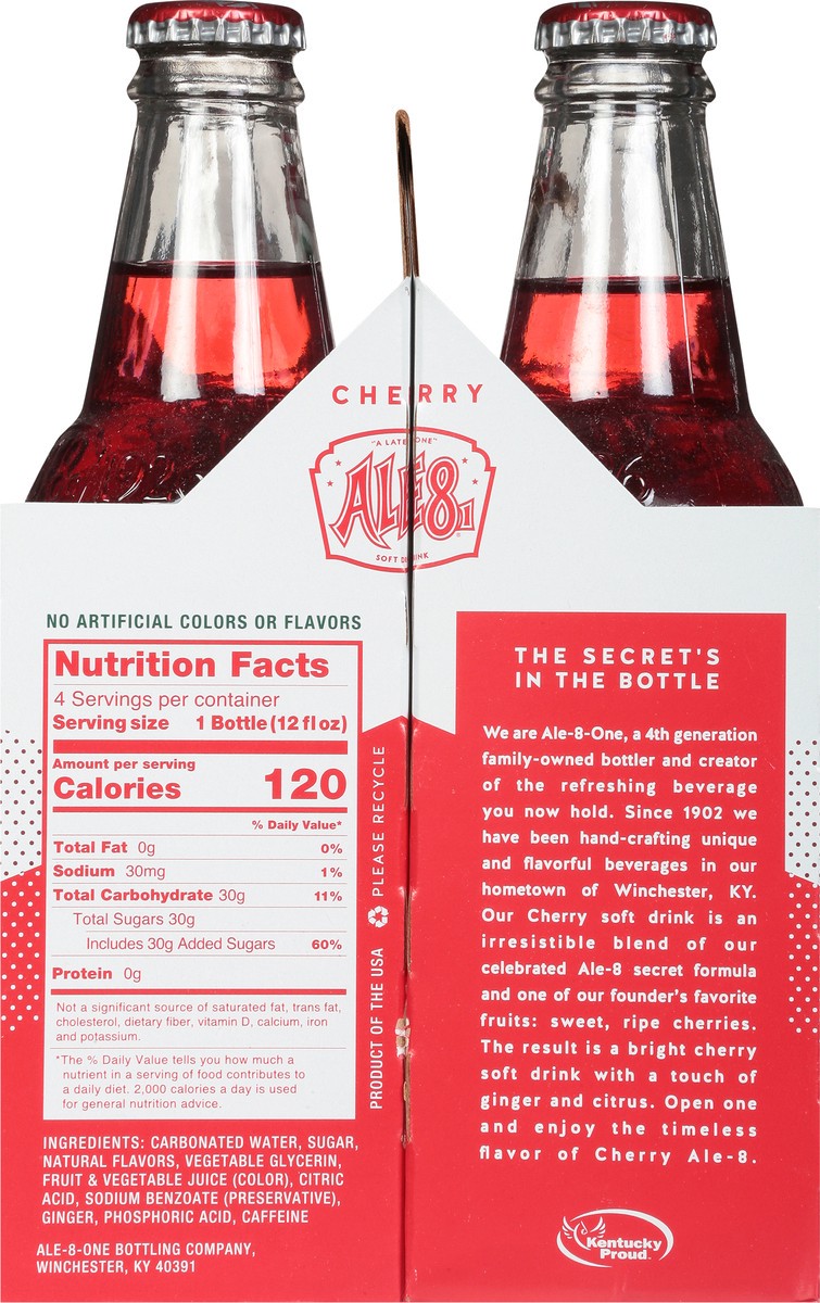 slide 8 of 9, Ale81 Cherry Soft Drink Bottle 4 - 12 fl oz Bottles, 4 ct