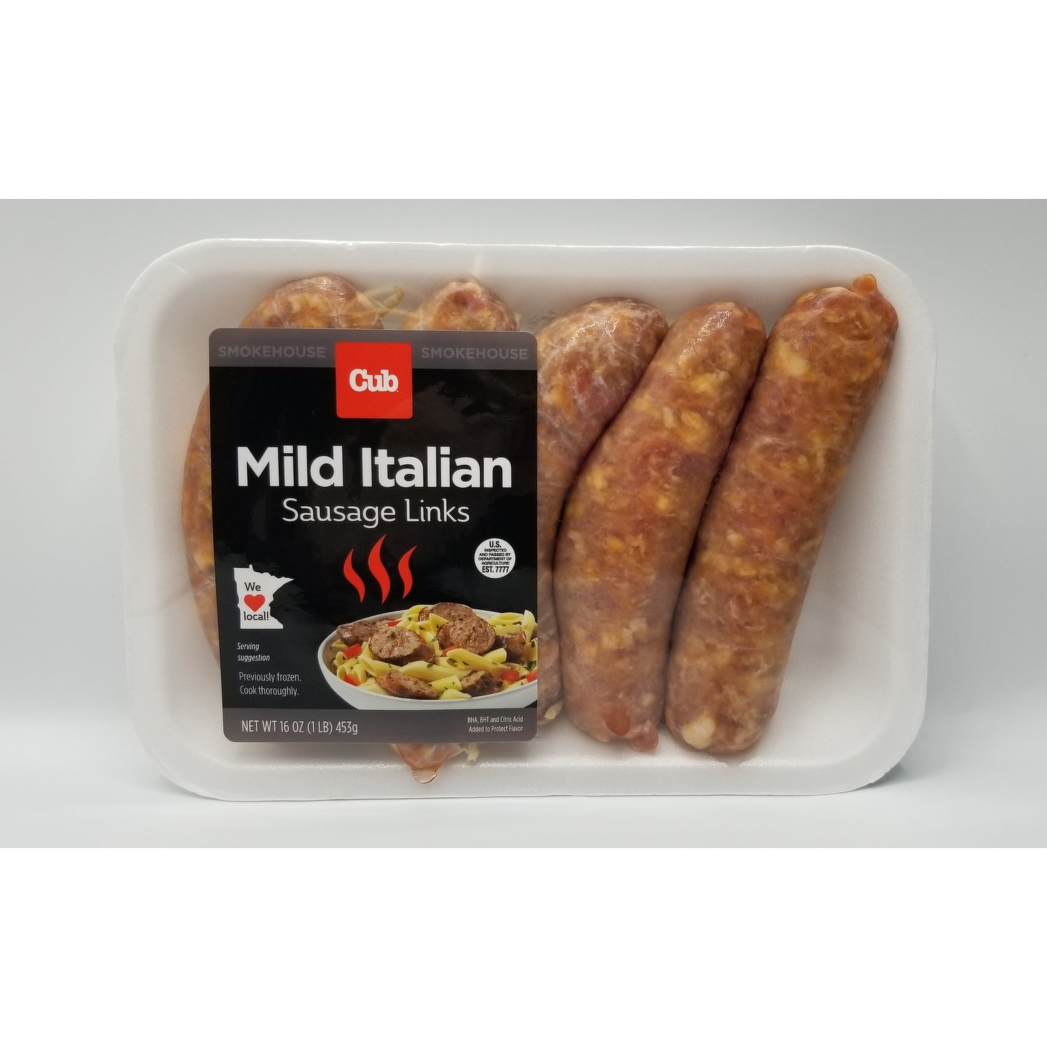 slide 1 of 1, Cub Mild Italian Sausage Links, 16 Ounce, 16 oz