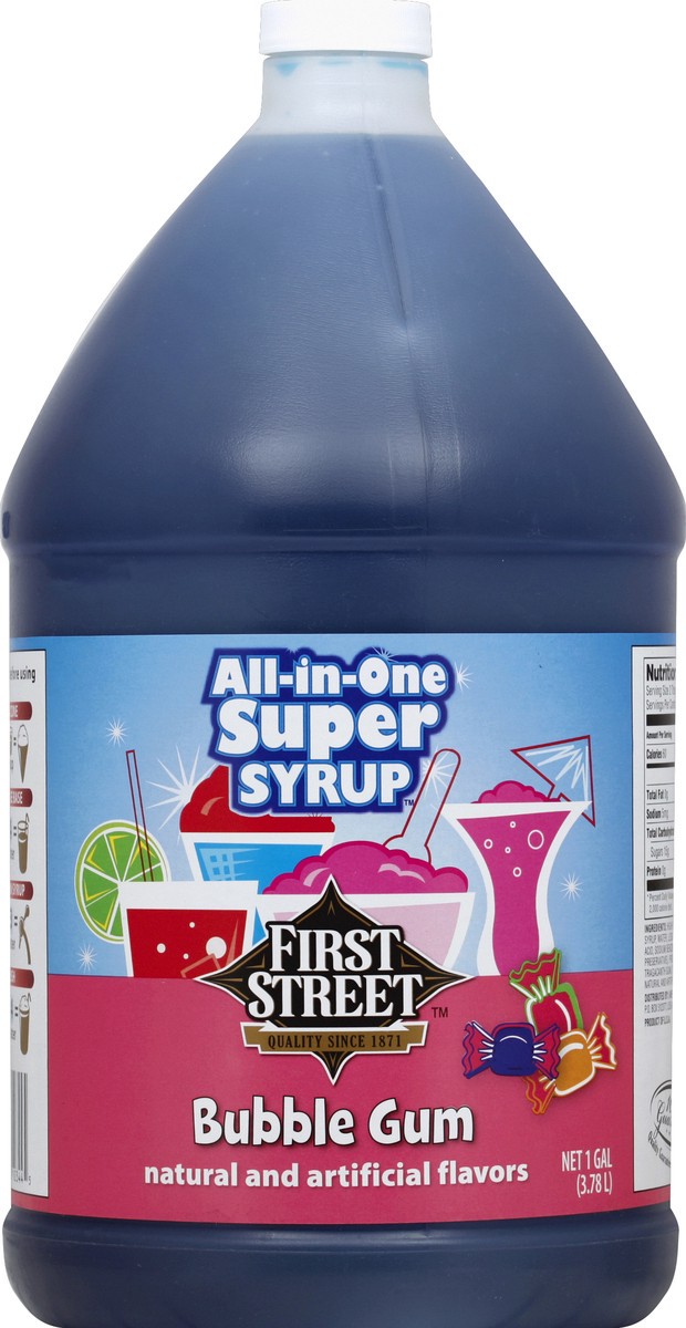 slide 3 of 6, First Street Bubblegum Syrup - 1 gal, 1 gal