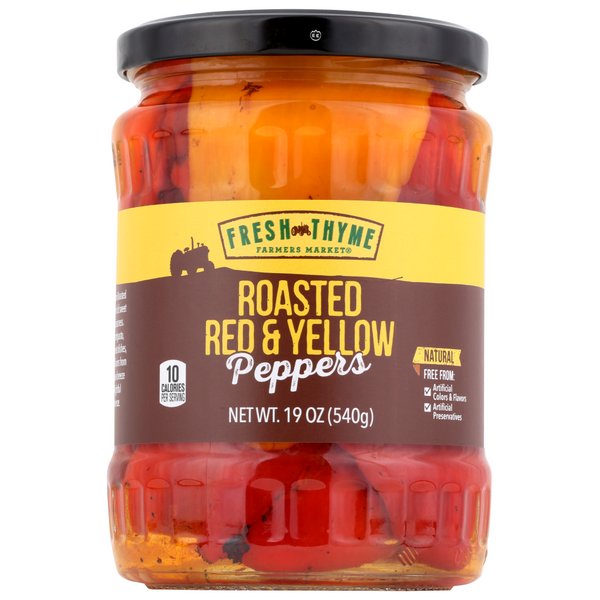 slide 1 of 1, Fresh Thyme Roasted Red And Yellow Peppers, 19 oz