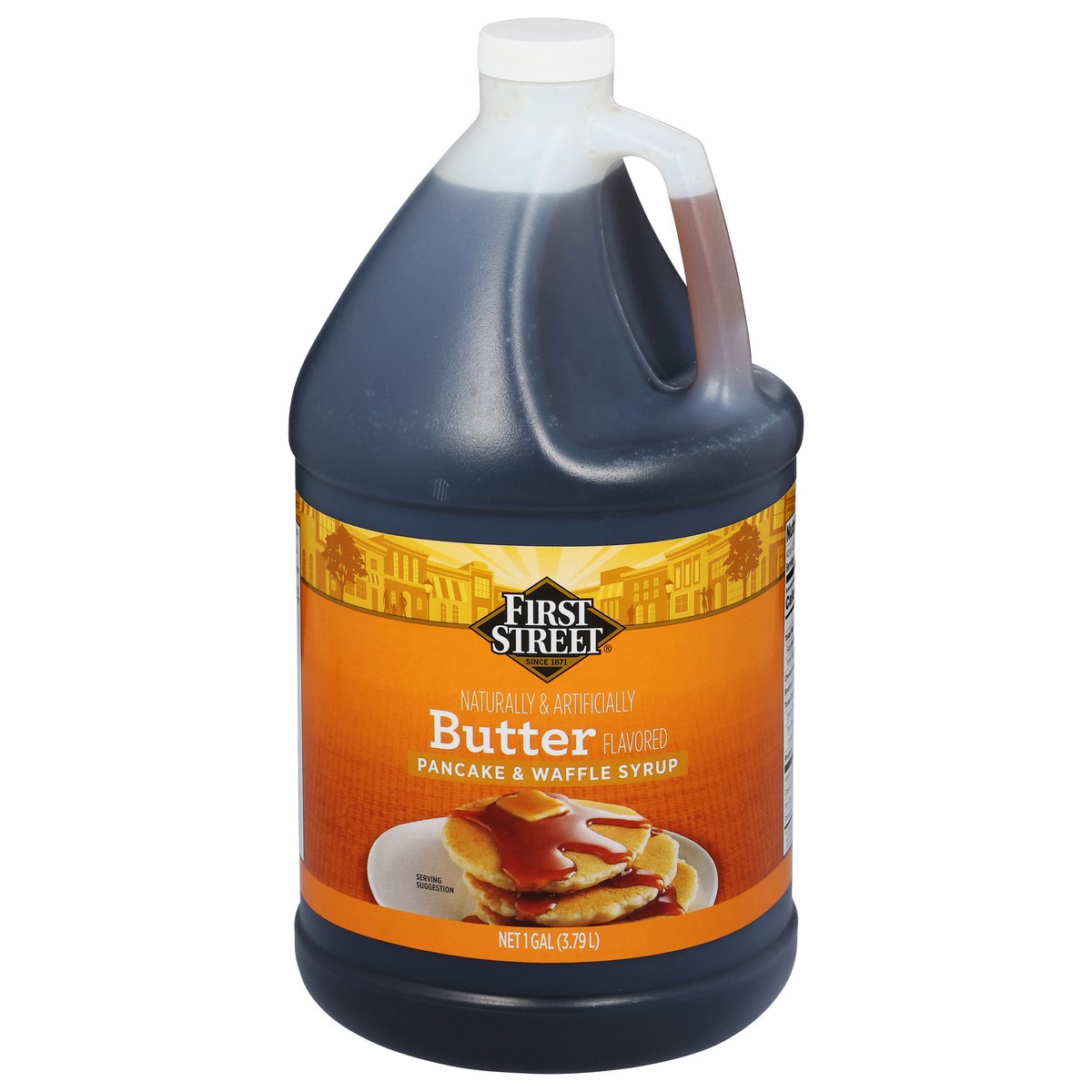 slide 10 of 14, Cb02 First Street Buttery Pancake Syrup, 1 gal