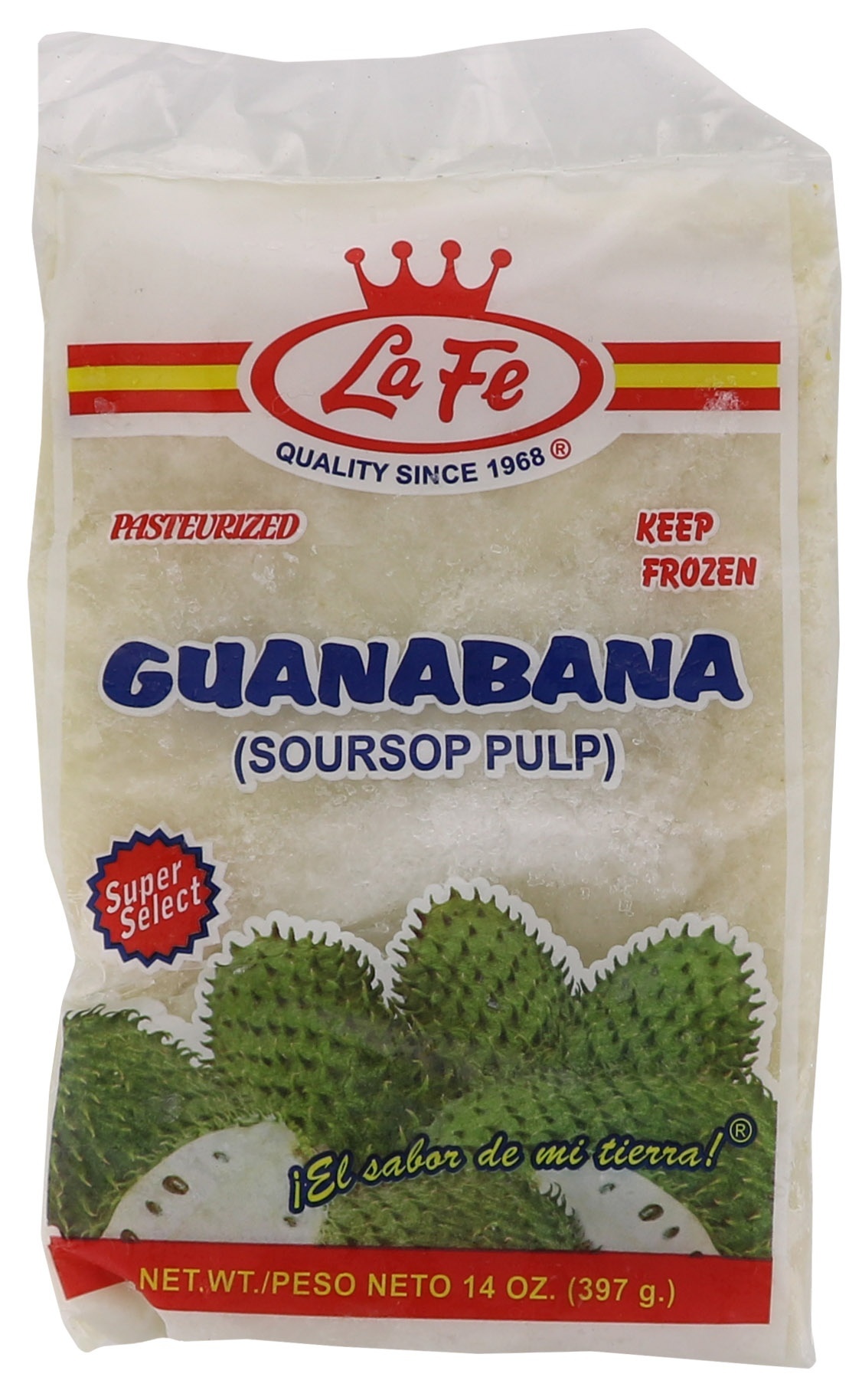 slide 1 of 1, La Fe Guanabana Pulp, 14 oz