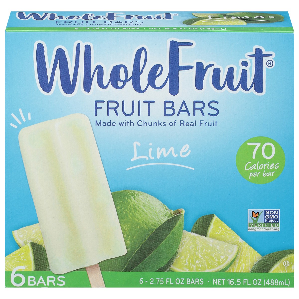 slide 9 of 11, Whole Fruit Lime Fruit Bars 6 6 ea, 6 ct