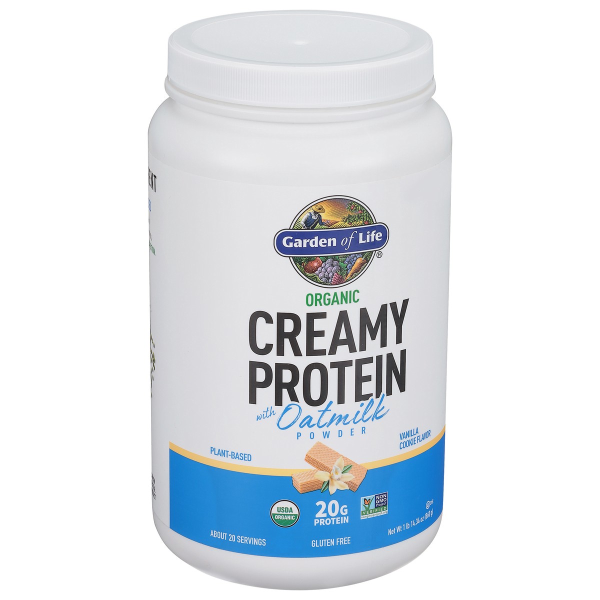 slide 4 of 9, Garden of Life Creamy Plant-based Protein With Oatmilk Vanilla, 30.33 oz