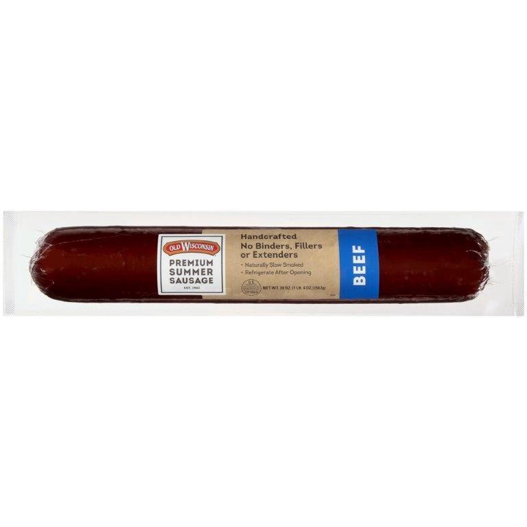 slide 1 of 7, Old Wisconsin Premium Beef Summer Sausage 20 oz, 20 oz