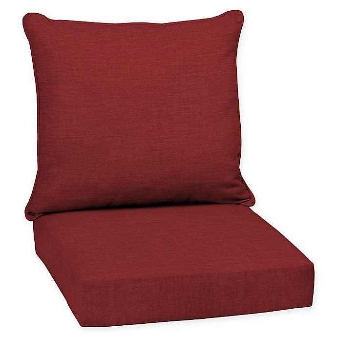 slide 1 of 1, Arden Selections Solid Outdoor Deep Seat Chair Cushions - Red, 1 ct