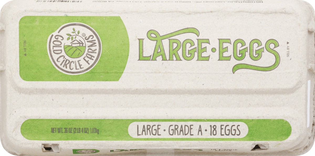 slide 11 of 13, Gold Circle Farms Large Eggs 18 ea, 18 ct