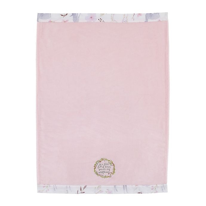 slide 2 of 3, NoJo Watercolor Deer Baby Blanket - Pink, 1 ct