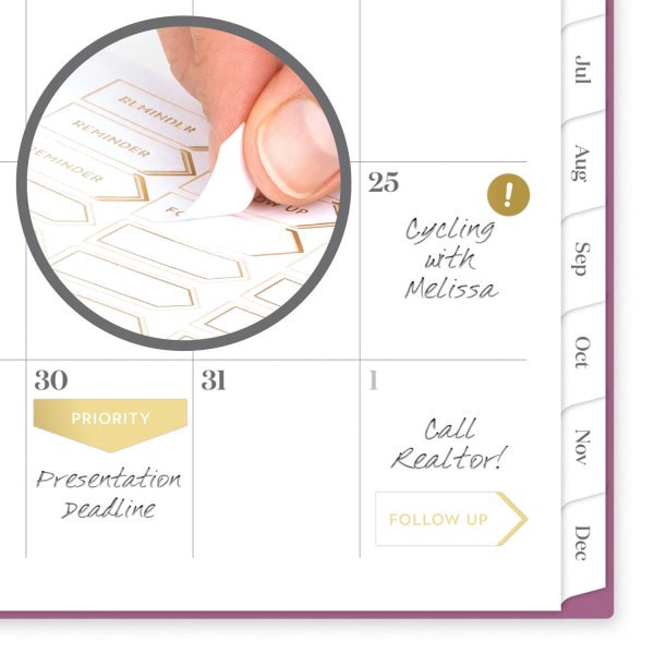 slide 5 of 9, 2025 Cambridge Workstyle Balance Weekly/Monthly Planner, 5-1/2"" X 8-1/2"", Red Violet, January To December, 1 ct