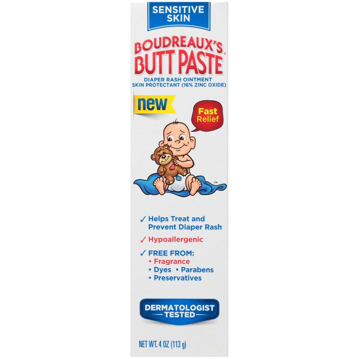 slide 10 of 10, Boudreaux's Butt Paste for Sensitive Skin Diaper Rash Cream, Ointment for Baby, 4 oz Tube, 4 oz