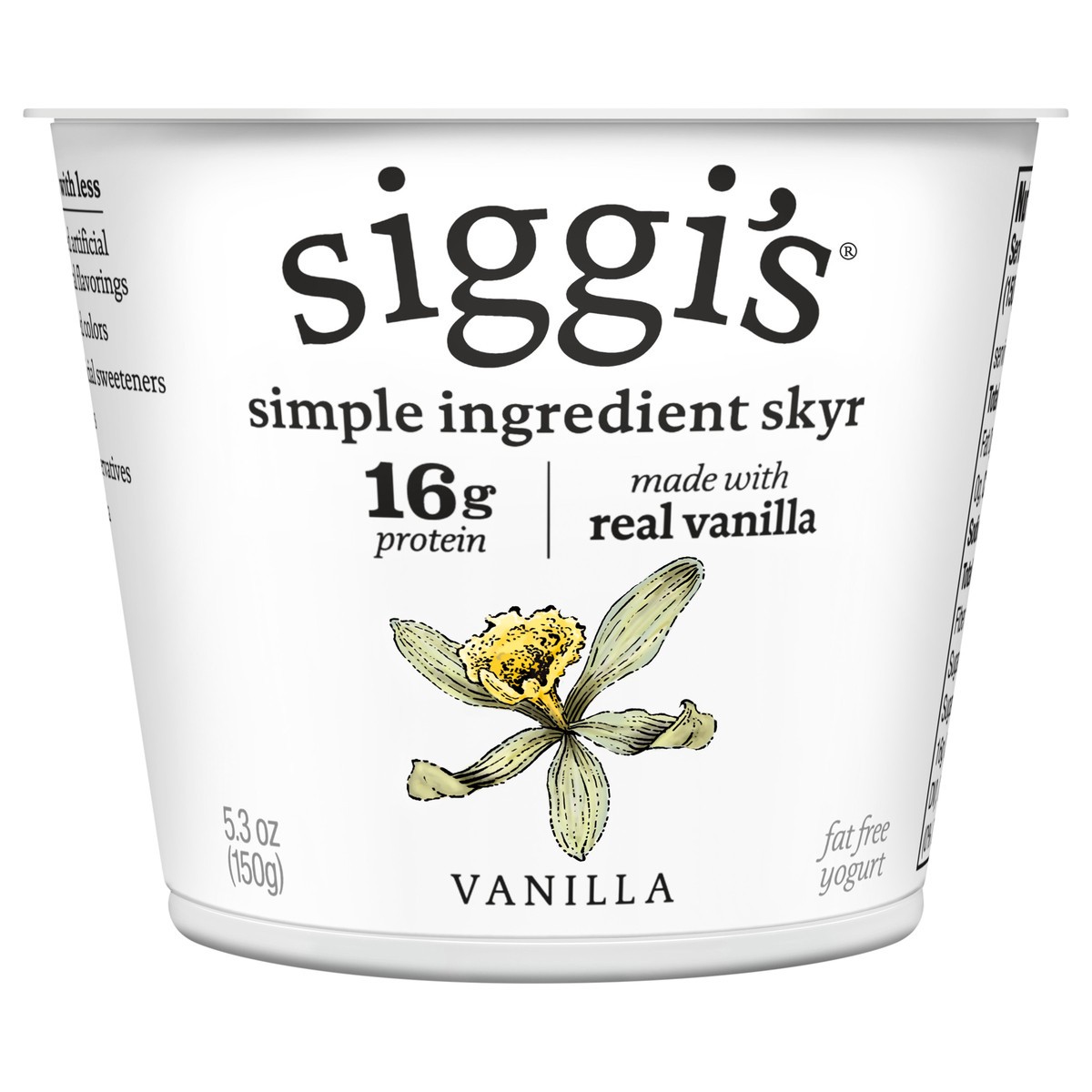 slide 1 of 3, Siggi's siggi’s Icelandic Skyr Nonfat Yogurt, Vanilla, 5.3 oz