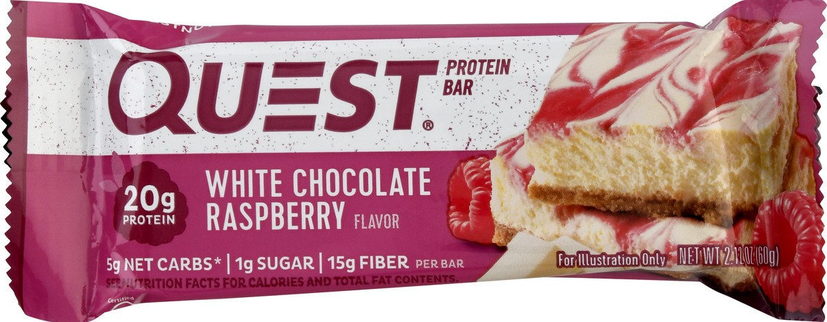 slide 1 of 9, Quest White Chocolate Raspberry Protein Bar, 2.12 oz