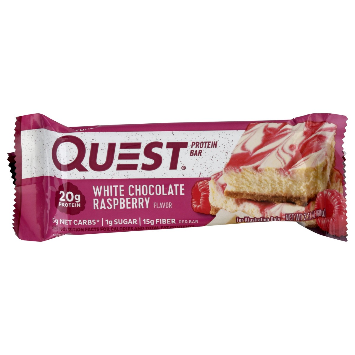 slide 1 of 9, Quest White Chocolate Raspberry Protein Bar, 2.12 oz