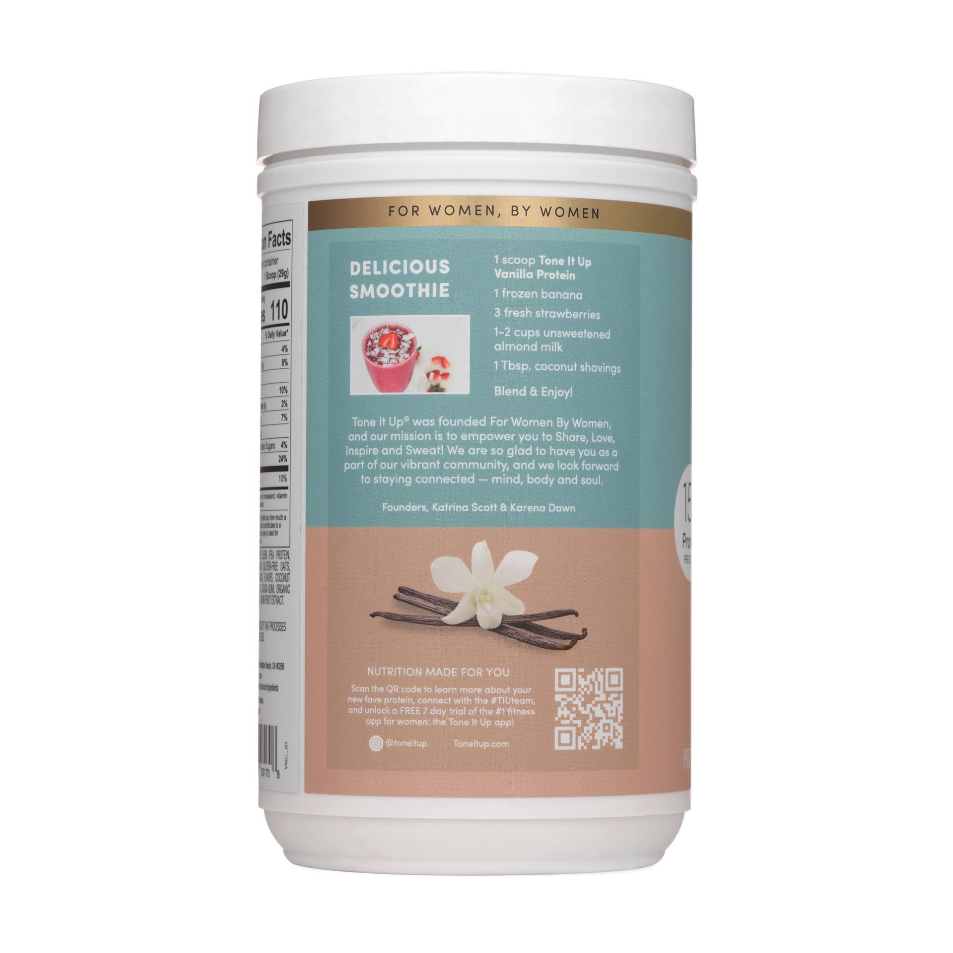 slide 12 of 13, Tone It Up Plant-Based Vanilla Protein Drink Mix 14.32 oz, 14.32 oz