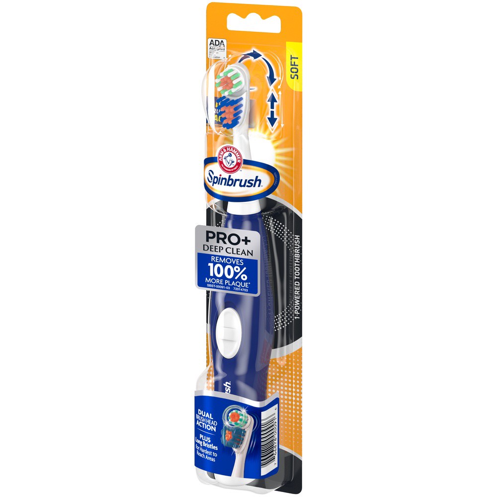 slide 4 of 5, Arm & Hammer Spinbrush Toothbrush Pro+ Deep Clean Soft - Each, 1 ct