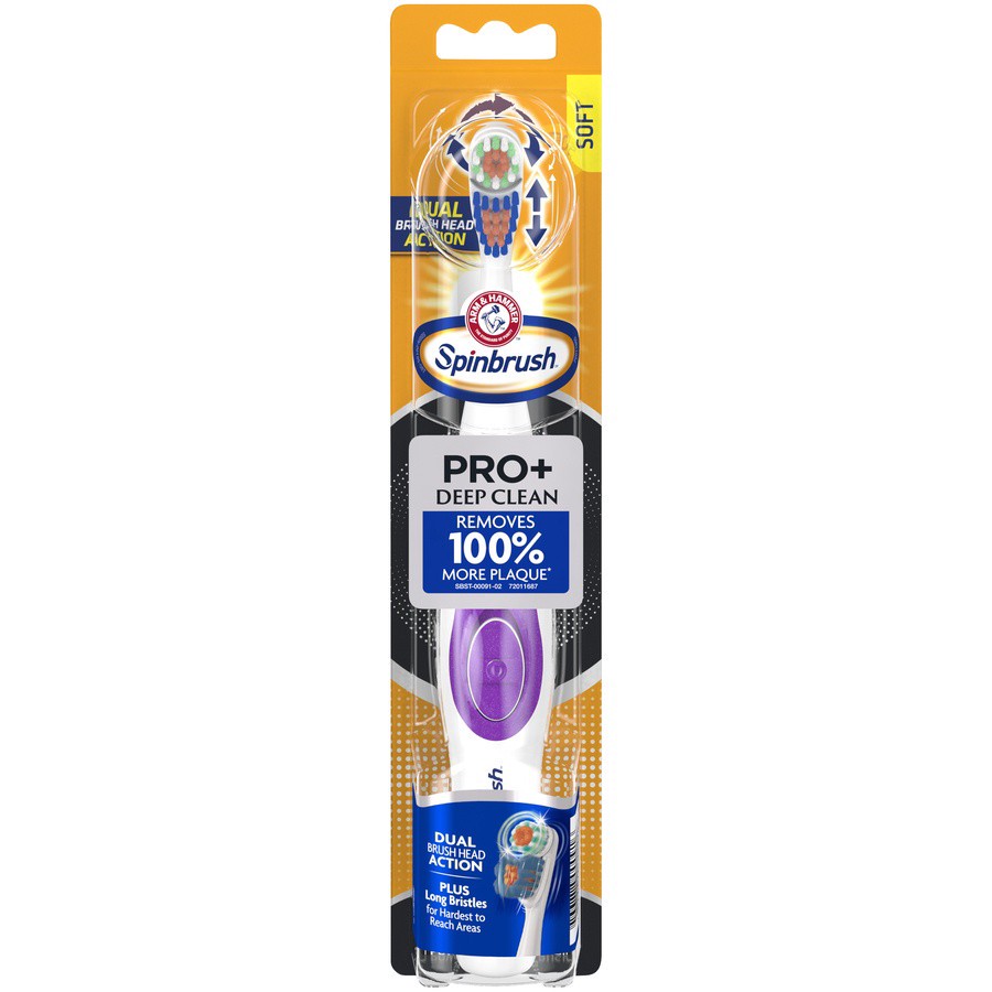 slide 1 of 5, Arm & Hammer Spinbrush Toothbrush Pro+ Deep Clean Soft - Each, 1 ct