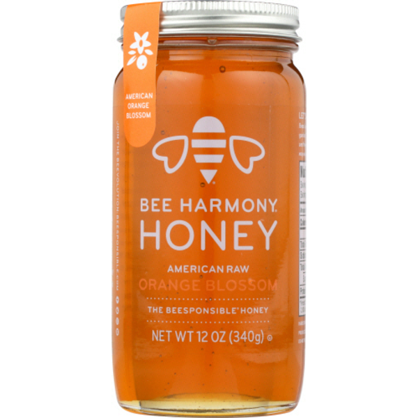 slide 1 of 1, Bee Harmony Honey Orange Blossom Amer, 12 oz