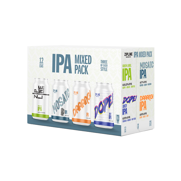 slide 1 of 1, Zipline Alpha Modern Zipline Ipa Mixed Pack Cans 12Pk, 12 fl oz
