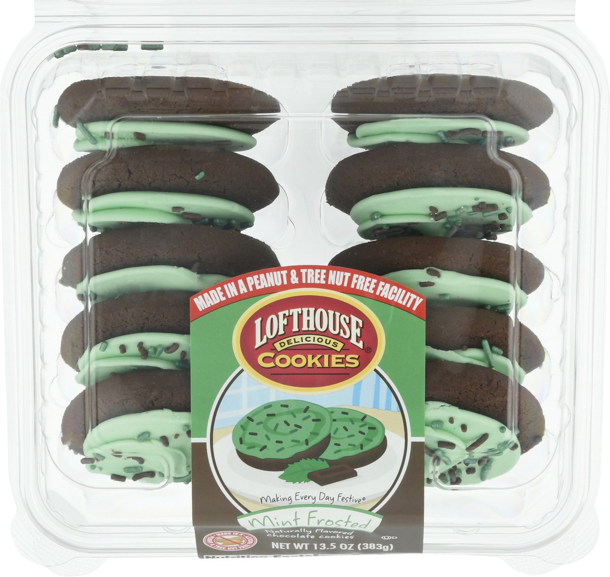 slide 1 of 14, Lofthouse Mint Frosted Cookies 13.5 oz, 13.5 oz