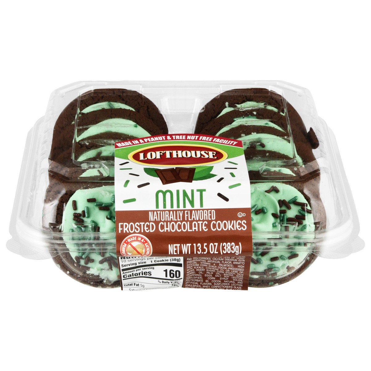 slide 1 of 14, Lofthouse Mint Frosted Chocolate Cookies 13 oz, 13 oz