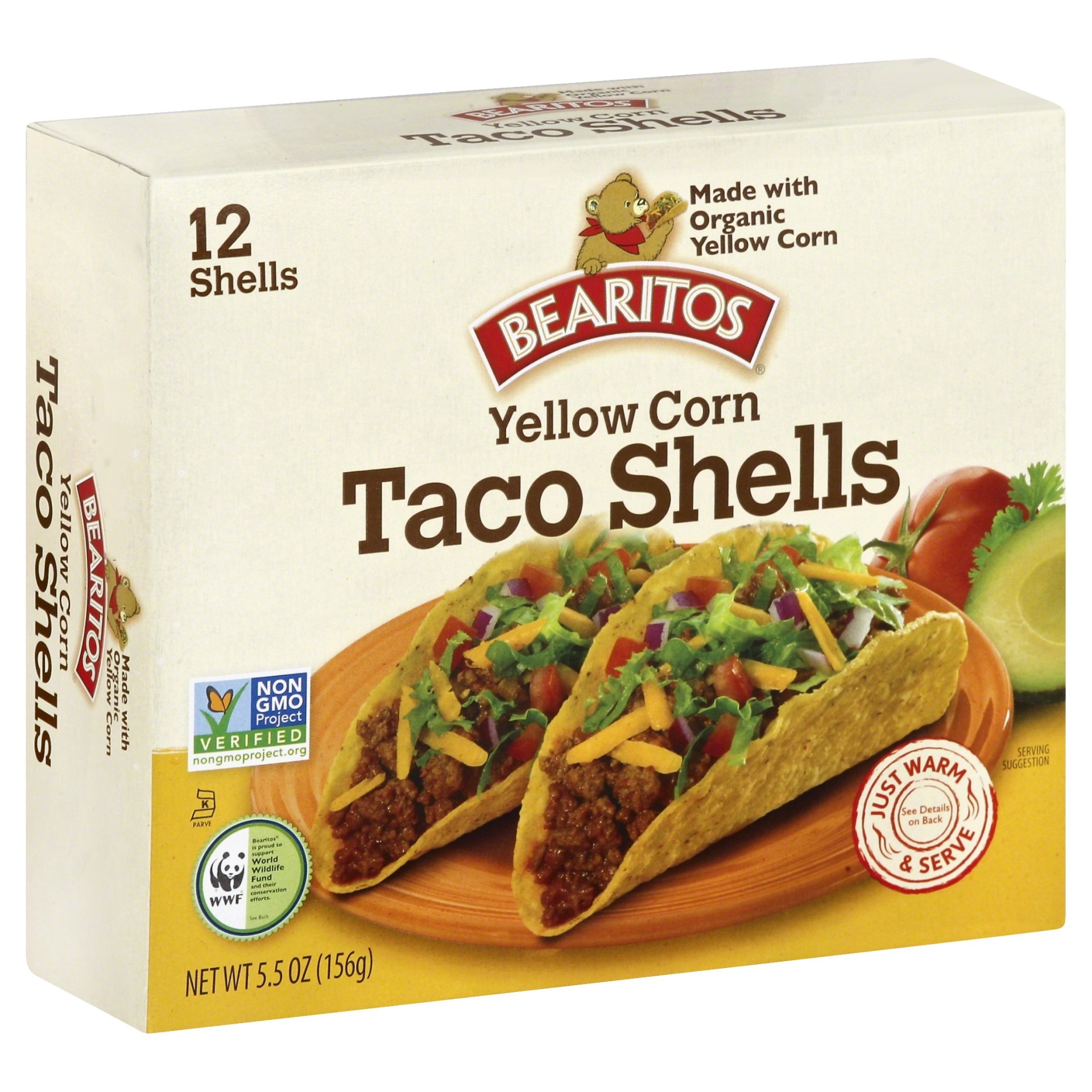 slide 1 of 6, Earth's Best Bearitos Yellow Corn Taco Shells, 12 ct; 5.5 oz