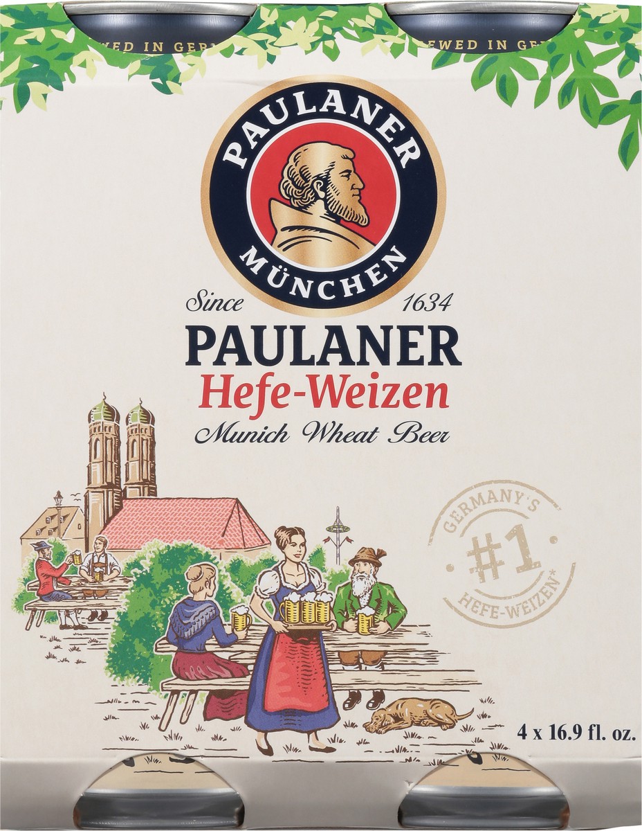 slide 7 of 9, Paulaner Hefe-Weizen Munich Wheat Beer 4 - 16.9 fl oz Cans, 4 ct