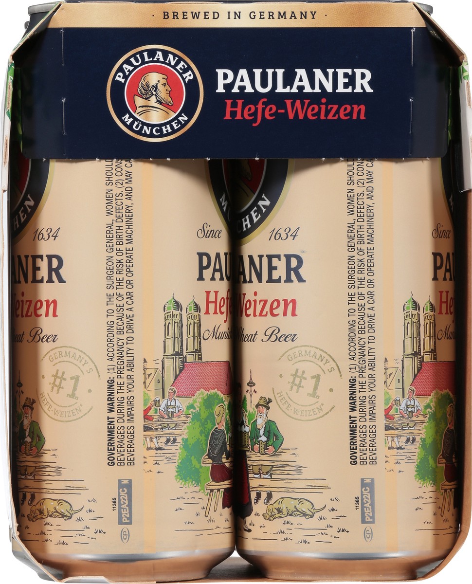 slide 8 of 9, Paulaner Hefe-Weizen Munich Wheat Beer 4 - 16.9 fl oz Cans, 4 ct