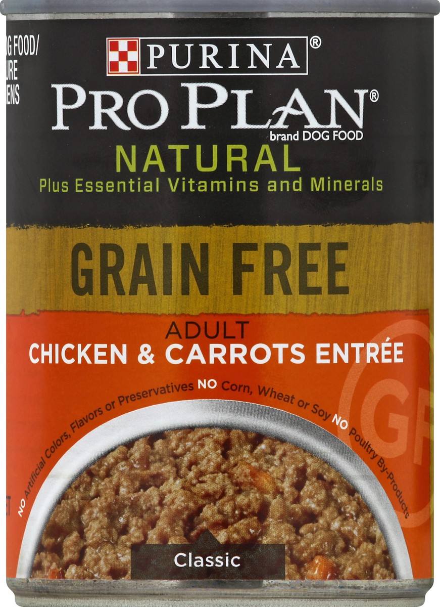 slide 2 of 2, Pro Plan Purina Pro Plan High Protein Dog Food Wet Pate, Chicken and Carrots Entree, 13 oz