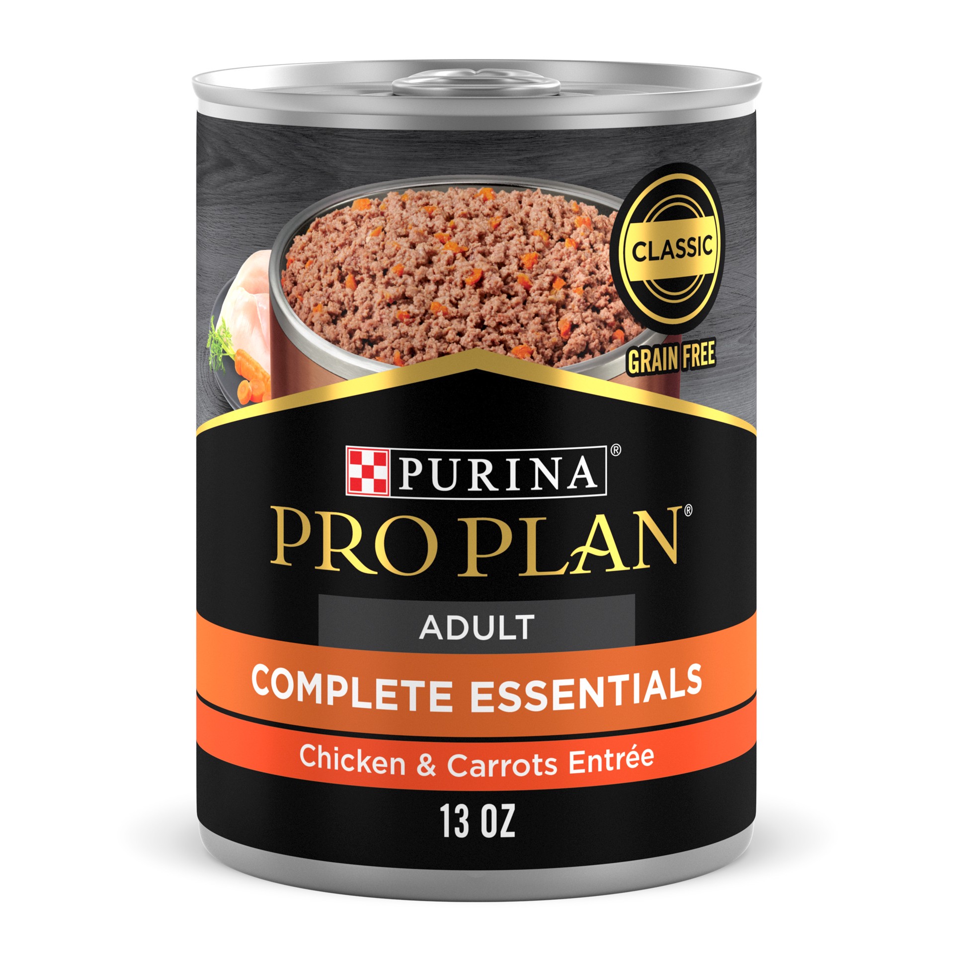 slide 1 of 2, Pro Plan Purina Pro Plan High Protein Dog Food Wet Pate, Chicken and Carrots Entree, 13 oz