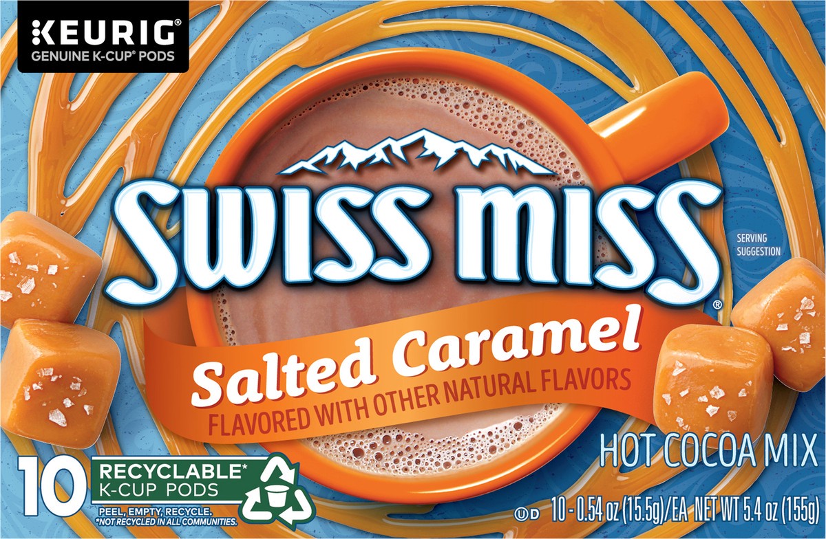 slide 4 of 7, Swiss Miss Salted Caramel K-Cup, Single Serve Coffee - 10 ct, 10 ct
