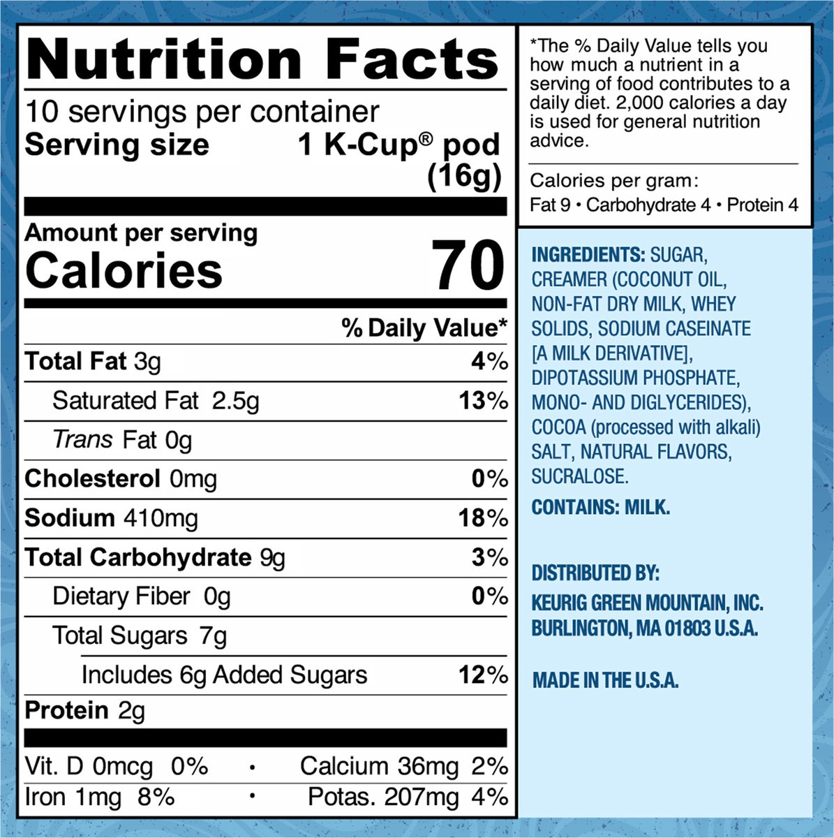 slide 6 of 7, Swiss Miss Salted Caramel K-Cup, Single Serve Coffee - 10 ct, 10 ct