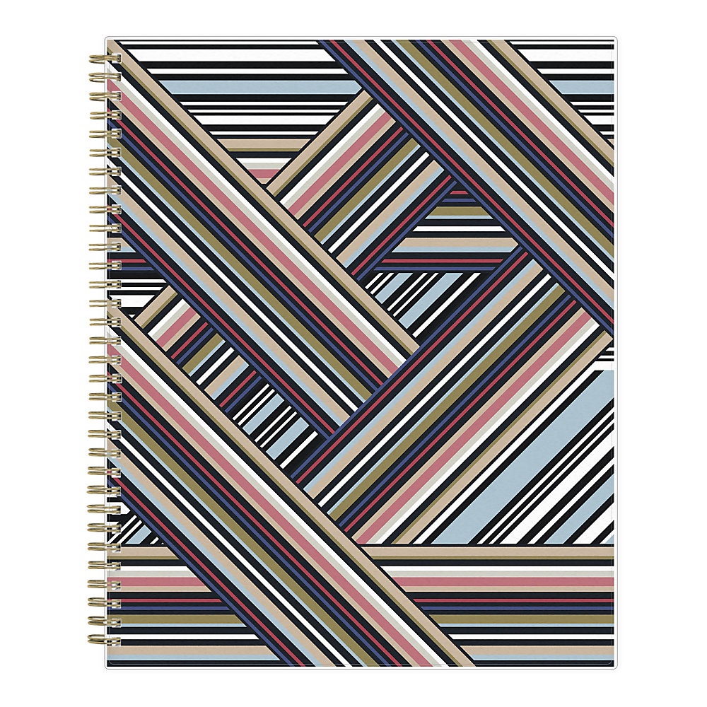 slide 1 of 4, Blue Sky Nicole Miller Weekly/Monthly Frosted Planner, 8-1/2'' X 11'', Aviator Stripe, January To December 2020, 116293, 1 ct