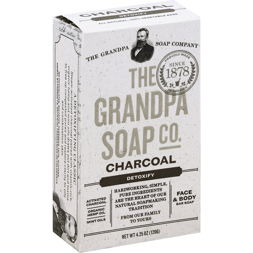 slide 1 of 1, The Grandpa Soap Co. Soap - Charcoal, 4.25 oz