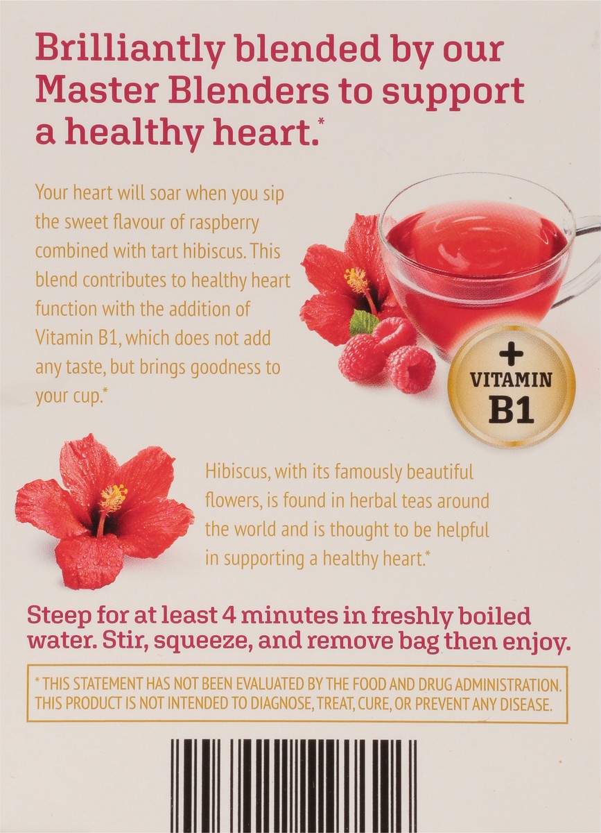 slide 4 of 9, Twinings Superblends Caffeine-Free Heartea + Raspberry Flavoured Hibiscus Herbal Tea - 1.12 oz, 1.12 oz