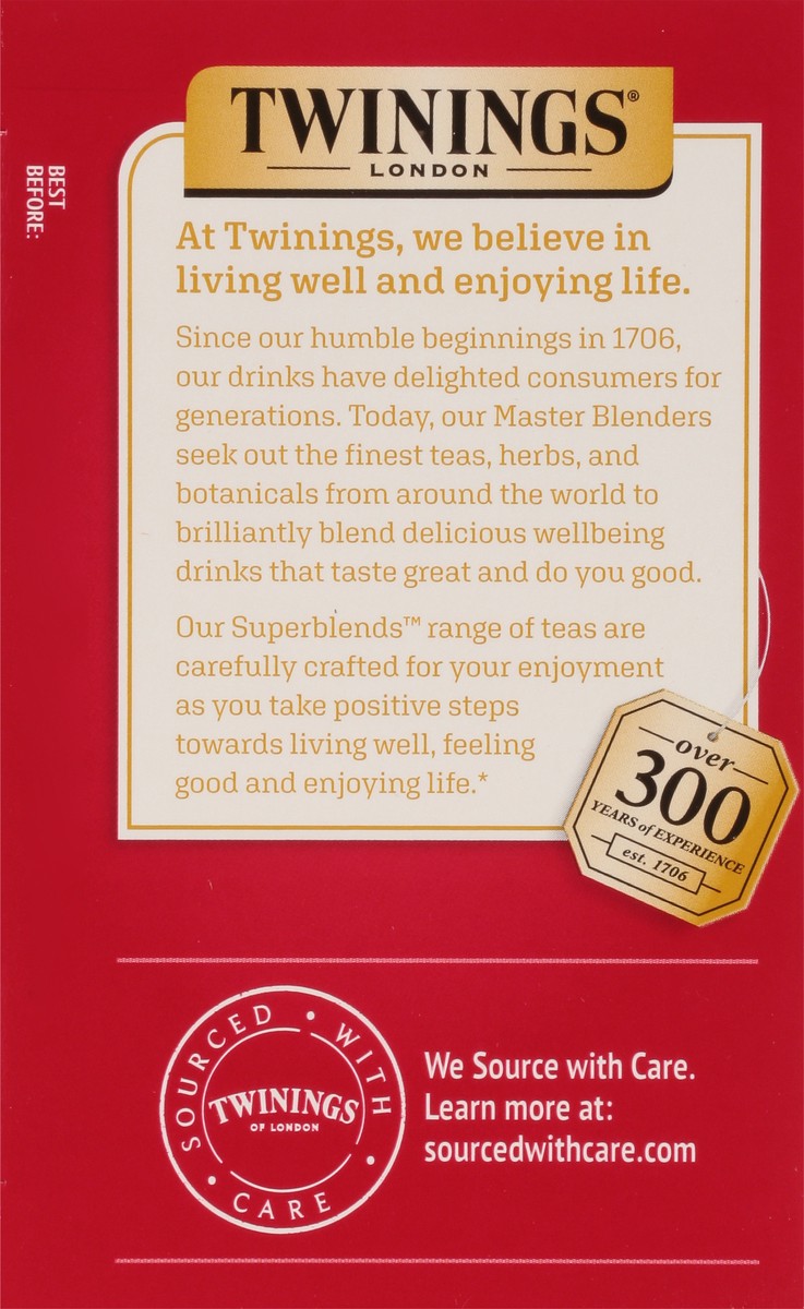 slide 7 of 9, Twinings Superblends Caffeine-Free Heartea + Raspberry Flavoured Hibiscus Herbal Tea - 1.12 oz, 1.12 oz