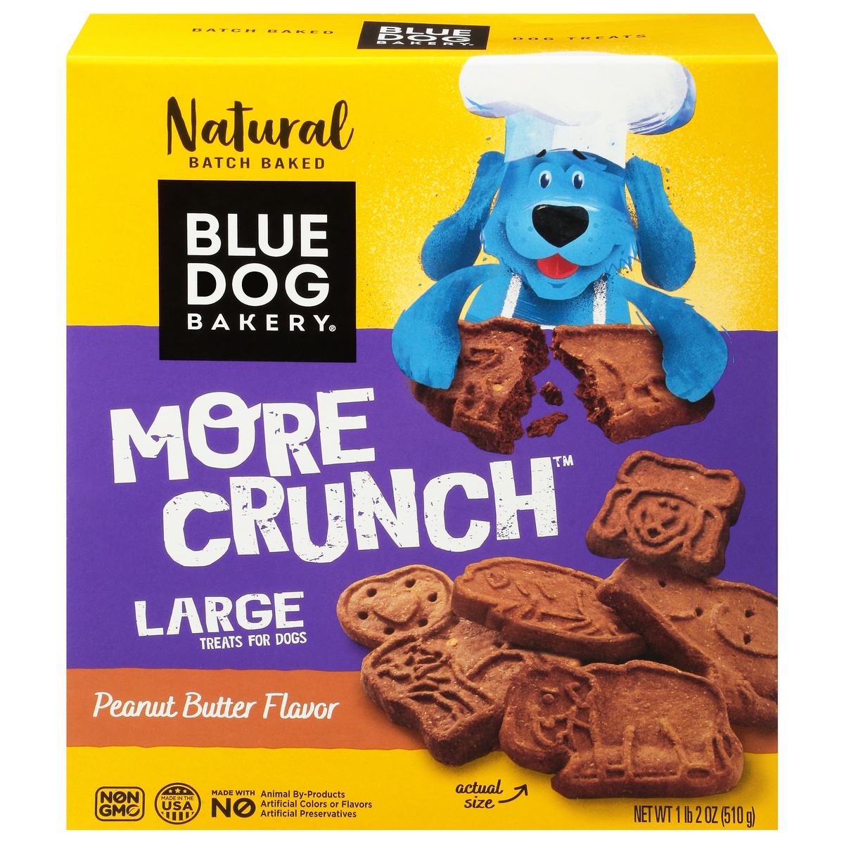 slide 1 of 1, Blue Dog Bakery All Natural Peanut Butter Molasses Dog Treats, 20 oz