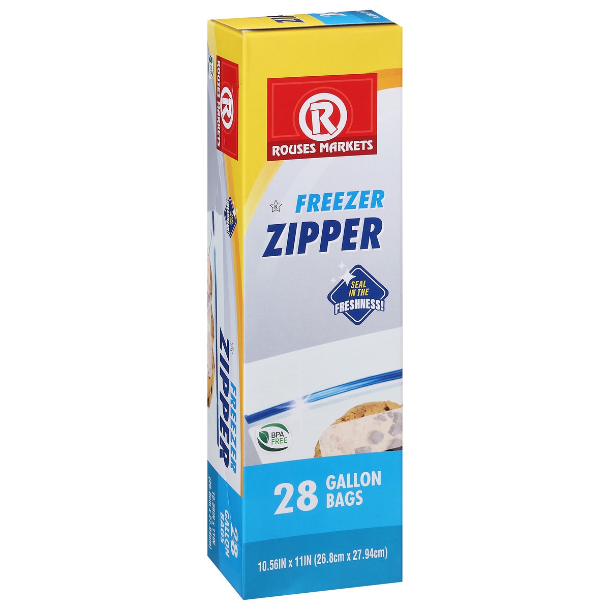slide 5 of 9, Rouses Markets Gallon Slider Freezer Bags 28 ea, 28 ct