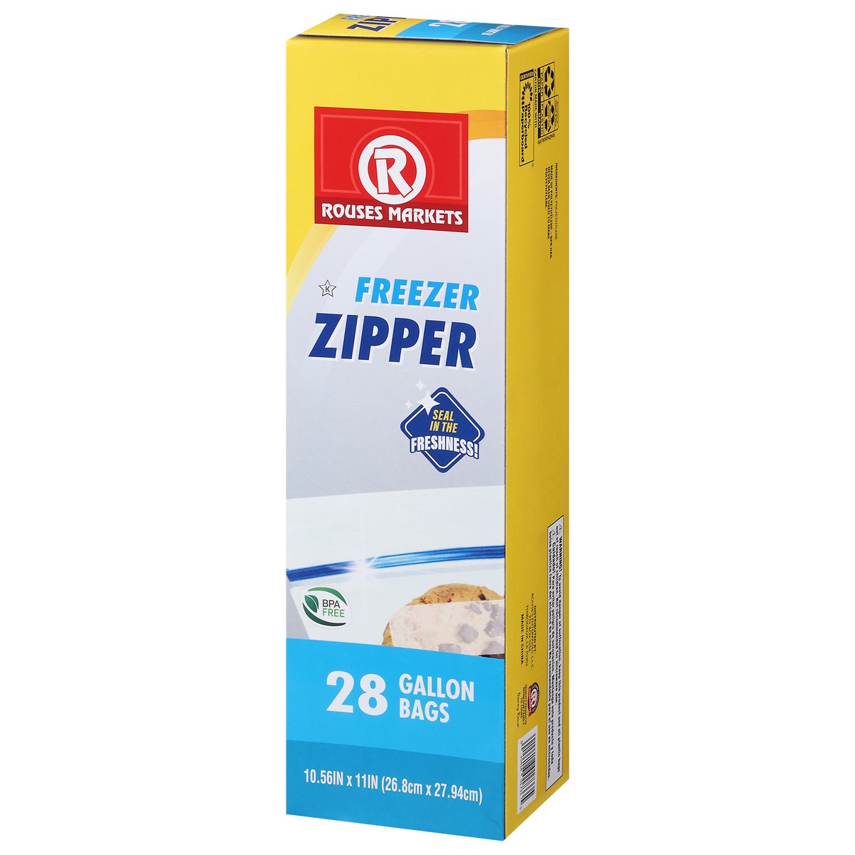 slide 4 of 9, Rouses Markets Gallon Slider Freezer Bags 28 ea, 28 ct