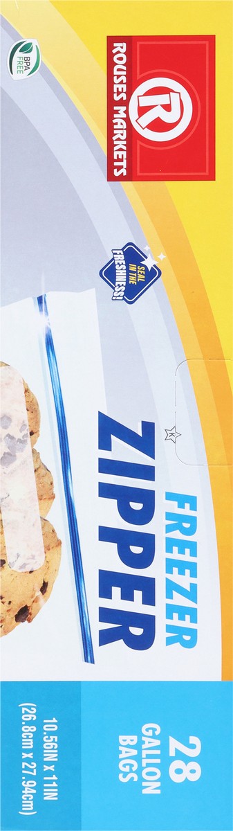 slide 9 of 9, Rouses Markets Gallon Slider Freezer Bags 28 ea, 28 ct