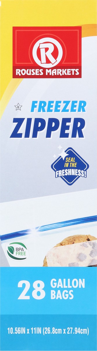 slide 3 of 9, Rouses Markets Gallon Slider Freezer Bags 28 ea, 28 ct