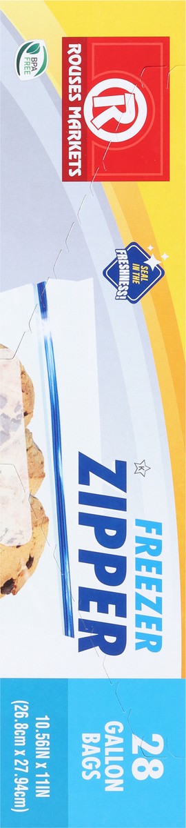 slide 2 of 9, Rouses Markets Gallon Slider Freezer Bags 28 ea, 28 ct