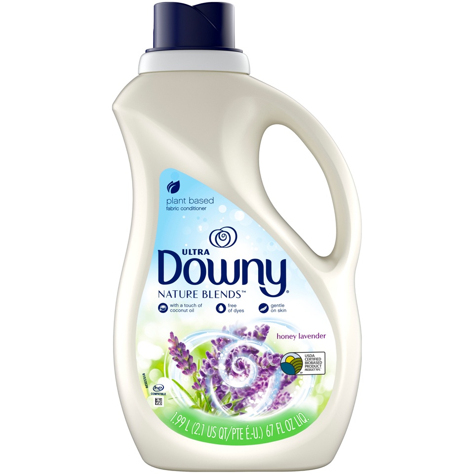 slide 1 of 3, Downy Nature Blends Honey Lavender Liquid Fabric Conditioner, 67 fl oz