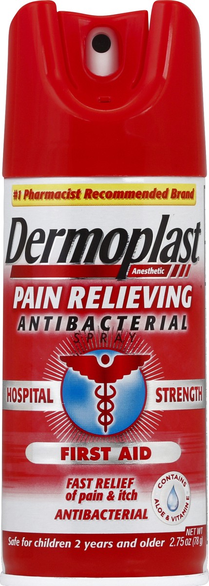 slide 1 of 3, Dermoplast Pain Relieving Antibacterial Spray 2.75 oz, 2.75 oz