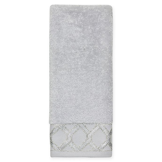slide 1 of 1, Croscill Gwynn Hand Towel - Silver, 1 ct
