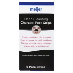 Meijer Deep Cleansing Charcoal Pore Strips, 6 Strips