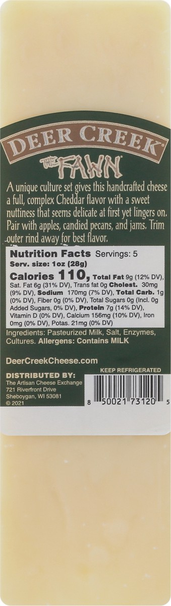 slide 7 of 9, Deer Creek The Fawn Wisconsin Cheddar Cheese 5.3 oz, 5.3 oz
